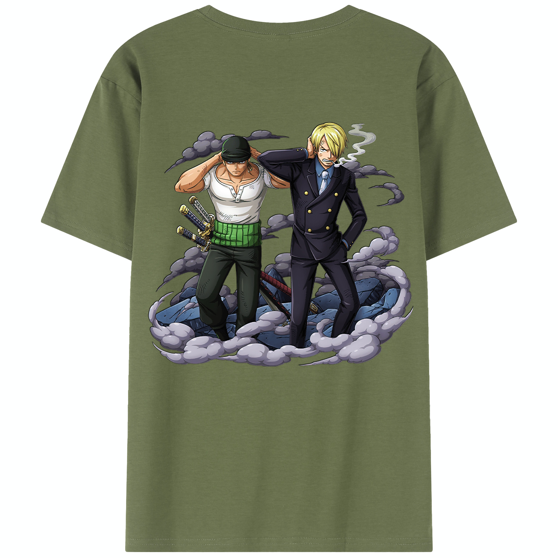 ワンピース サンジ ONE PIECE Sanji 綿100％半袖Tシャツ（背面プリント）